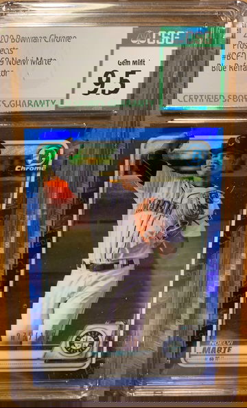 2020 Bowman Chrome Noelvi Marte Blue Refractor /150 CSG 9.5 Gem Mint