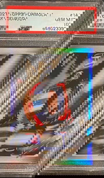 2021 Topps Chrome F1 Yuki Tsunoda SP IV Image Variation Rookie RC PSA 10