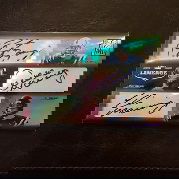 2004 Donruss Elit Lineage Archie Peyton Eli Manning Auto /100