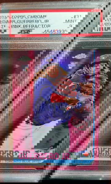 2019 Topps Chrome Update Vladimir Guerrero Jr. #21 Pink Refractor PSA 9