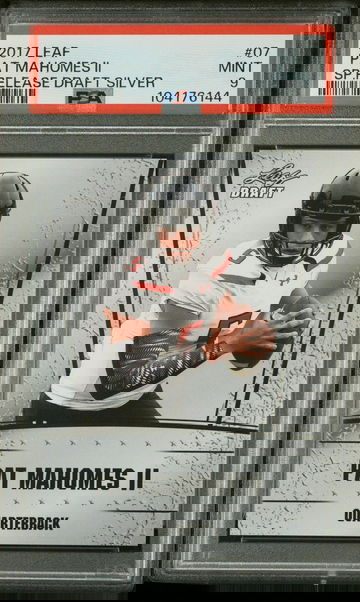 2017 Leaf Draft SP Release Silver Pat Mahomes II #07 PSA 9