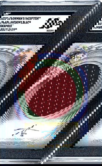 2022-23 Bowman Inception Black Anthony Black #IAJR-ABL Auto Jumbo Relic /199 SGC 10