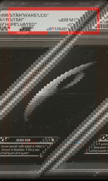 1996 Decipher Star Wars CCG A New Hope Limited Death Star Black Border PSA 10