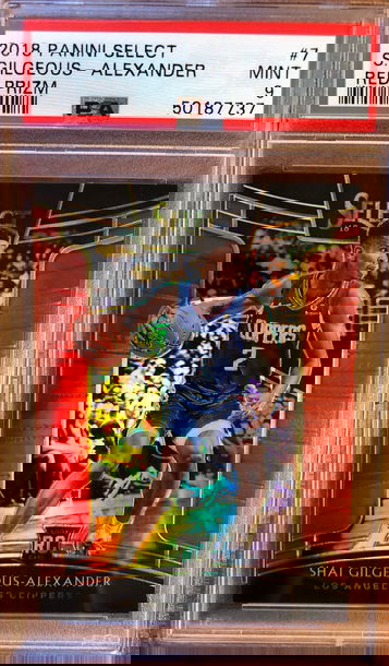 2018 Select Shai Gilgeous Alexander #7 Red Prizm PSA 9 MINT