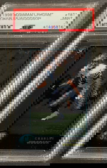 1998 Bowman Chrome HOF Charles Woodson RC #181 PSA 9 Mint