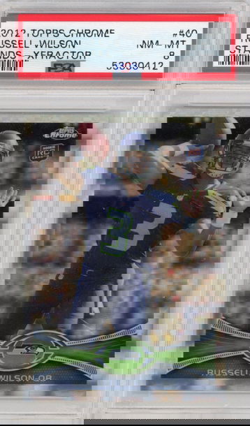 RUSSELL WILSON RC 2012-13 Topps Chrome Xfractor PSA 8 #40 Rookie Seahawks