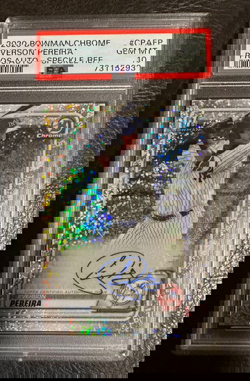 PSA 10 Everson Pereira 2020 Bowman Chrome Prospect Speckle Refractor AUTO #244/299