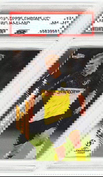 ERLING HAALAND 2019-20 Topps Chrome UCL Rookie RC #74 PSA 8 