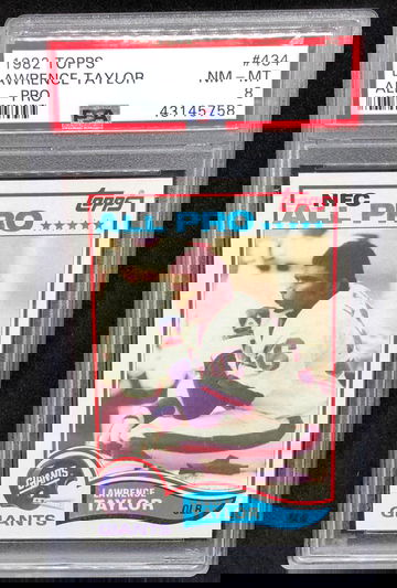 Lawrence Taylor 1982 Topps #434 PSA 8