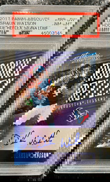 2017 ABSOLUTE ROOKIE REFLEX DESHAUN WATSON ROOKIE AUTO RC #/100 RR-DW PSA 8 🔥