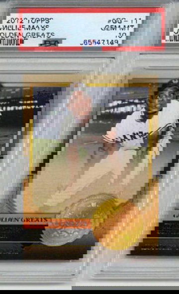 2012 TOPPS GOLDEN GREATS #GG-11 WILLIE MAYS CARD GIANTS PSA 10 LOW POP RARE