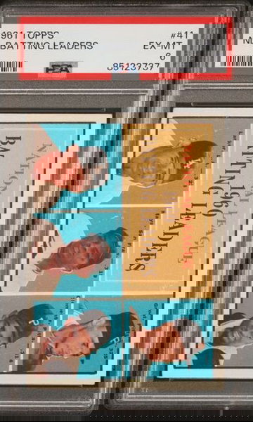 1961 Topps NL Batting Leaders #41 PSA 6 [BL-3B.1]