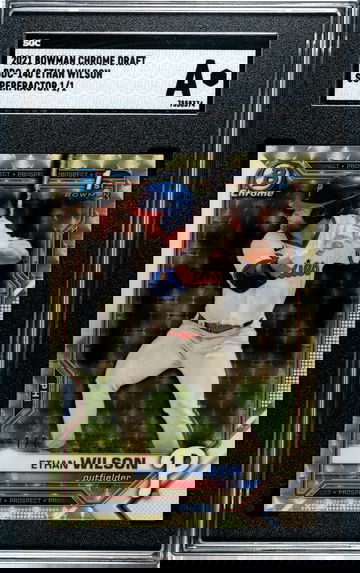 2021 Bowman Chrome Ethan Wilson Superfractor 1/1 SGC A