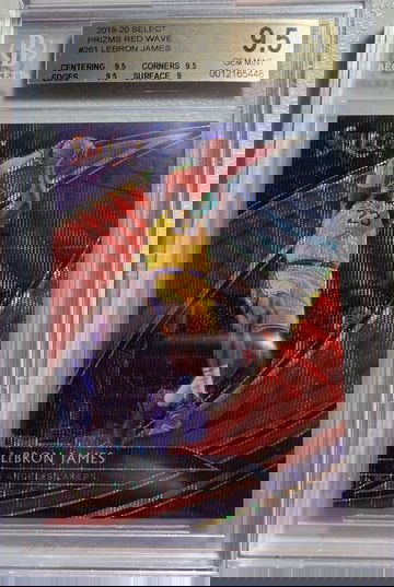 2019 Select Lebron James Red Wave Courtside BGS 9.5