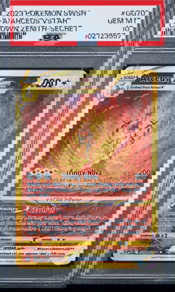 2023 Crown Zenith Arceus VSTAR Secret Rare PSA 10