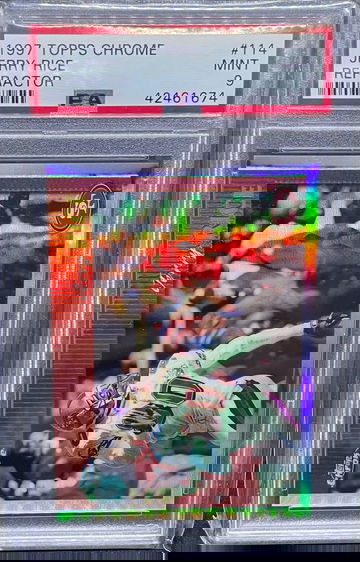 1997 Topps Chrome Refractor Jerry Rice PSA 9 Mint 