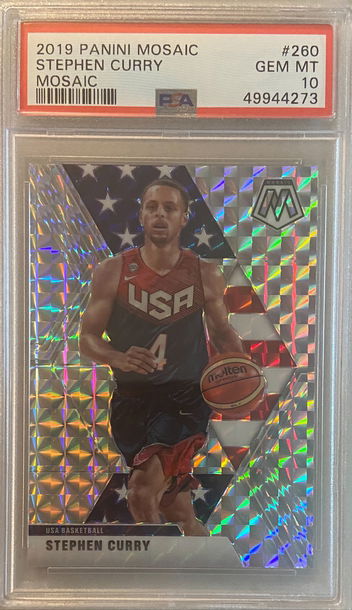 2019 Mosaic Stephen Curry USA Mosaic PSA 10