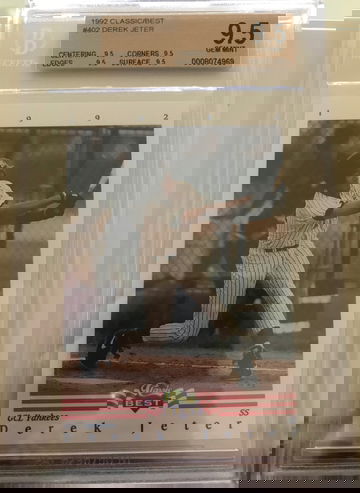 1992 CLASSIC BEST DEREK JETER #402 BGS 9.5 GEM MINT