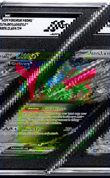 2024 Pokemon Promo #128 Iron Leaves EX Paradox Clash Tin SGC 10