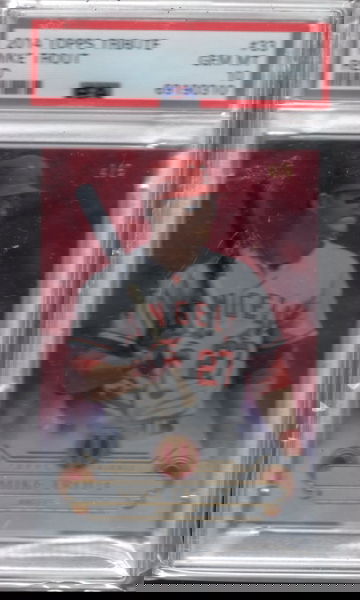 2014 TOPPS TRIBUTE #33 MIKE TROUT RARE RED SSP /5 ONLY 1 GRADED PSA 10 GEM MINT