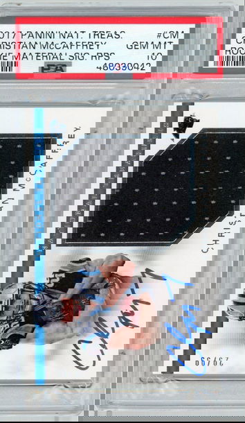 Christian McCaffrey RC Auto PSA 10 National Treasures 29/99 POP 3