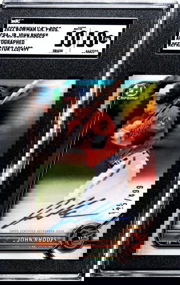 2022 Bowman Chrome John Rhodes Auto PAA-JR Refractor numbered 125/499