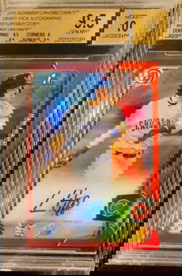 Ian Happ 2015 Bowman Chrome Red 1st Auto /5!