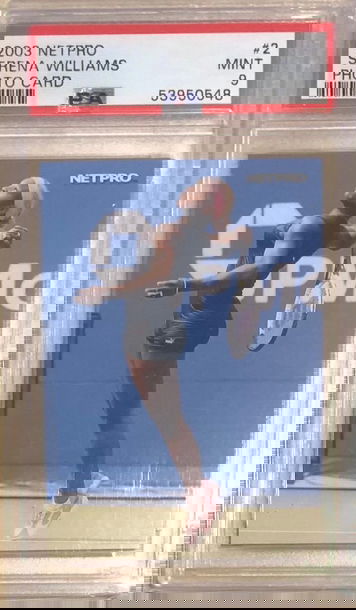 2003 Netpro #2 Serena Williams Rookie Photo Card - PSA 9 MINT