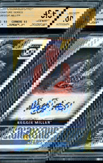 Reggie Miller 2017/18 Panini Donruss Optic Signature Series Auto #54 BGS 9.5 GEM MINT 10 AUTOGRAPH Indiana Pacers
