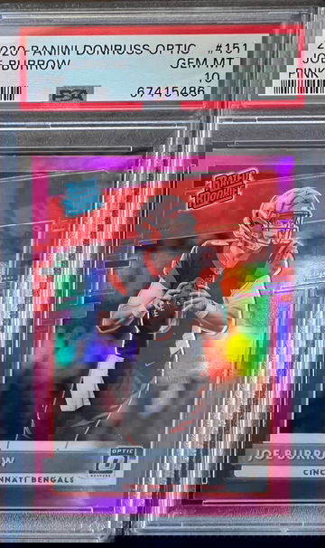 2020 Panini Donruss Optic Joe Burrow #151 Rookie Parallel/Variety PSA 10