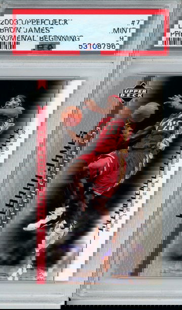 LEBRON JAMES 2003 Upper Deck Phenomenal Beginning #7 PSA 9 Mint Cavs Lakers Heat