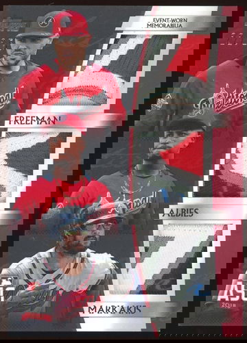 2018 Topps Update All Star Stiches Triple Patch Freeman Albies Markakis