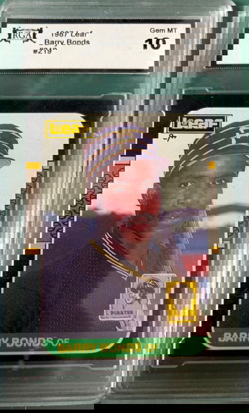1987 LEAF BARRY BONDS #219 RGA 10 