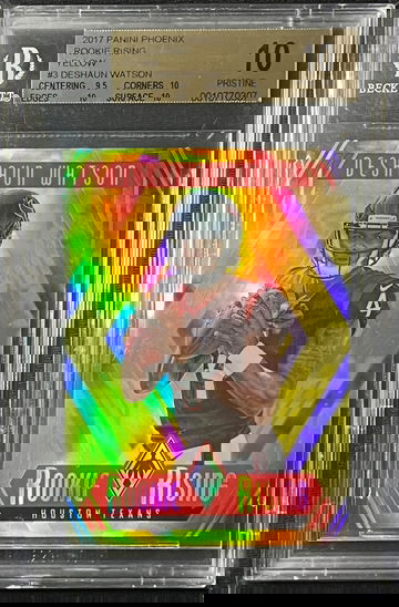 2017 PANINI PHOENIX ROOKIE RISING YELLOW DESHAUN WATSON RC /25 BGS 10 Pristine