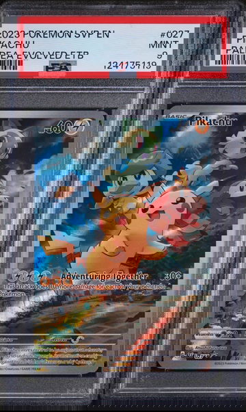 2023 Pokemon Black Star Promo Paldea Evolved Elite Trainer Box Pikachu #027 PSA 9