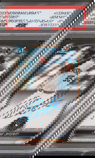 2023 Bowman Draft Eric Bitonti Black Auto /75 PSA 10