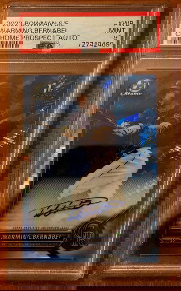 2022 Bowman Sapphire Warming Bernabel Auto PSA 9