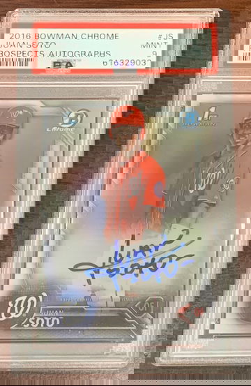2016 Bowman Chrome Juan Soto Auto PSA 9