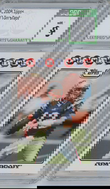 2008 Topps Tom Brady #3 CSG 9 MINT