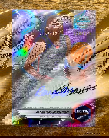 2023 Bowman Chrome Refractor Auto Paige Bueckers /125 #B23-PB - BEAUTIFUL!