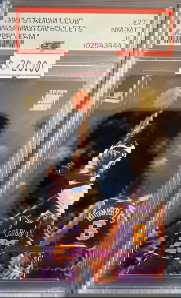 1993 Stadium Club Washington Bullets Super Team #27 PSA 8 NM-MT