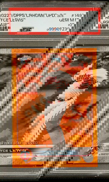 2022 Topps Chrome Update Sapphire Orange Royce Lewis #US149 RC /25 PSA 10