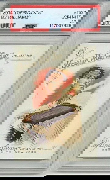 2014 TOPPS ALLEN & GINTER TED WILLIAMS CARD BOSTON RED SOX PSA 10 LOW POP