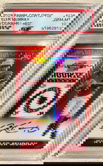 2019 CONTENDERS OPTIC Kyler Murray RED  ROOKIE TICKET AUTO #27/199  PSA 10 GEM MT 