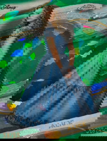 2025 Topps Chrome Disney Sapphire Live Action Alice Green Refractor /99