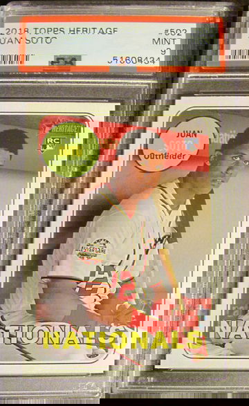 2018 Topps Heritage Juan Soto PSA 9 Mint