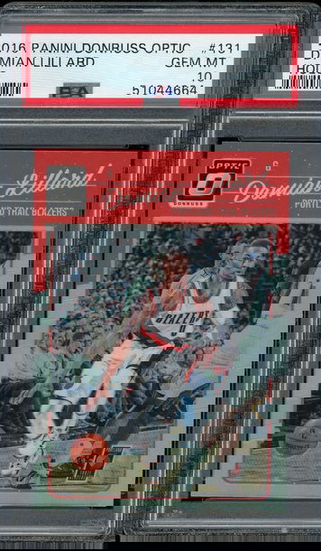 Damian Lillard 2016/17 Panini Donruss Optic Holo #131 PSA 10 GEM MINT Blazers!