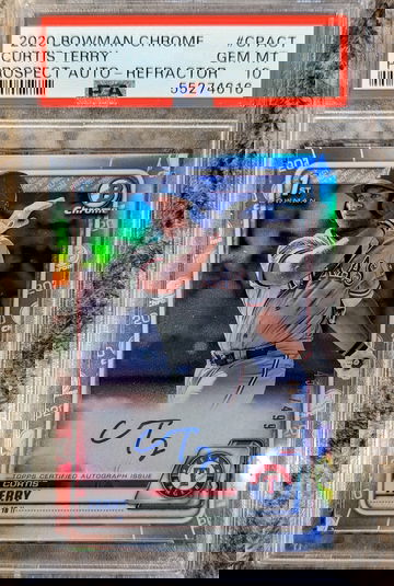 2020 Bowman Chrome Curtis Terry Rookie Refractor Auto PSA 10