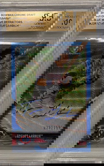 2018 Bowman Chrome Trevor Larnach Blue Auto