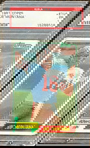 PSA 1 1981 Topps JOE MONTANA ROOKIE CARD RC # 216 ~ HOF San Francisco 49er's